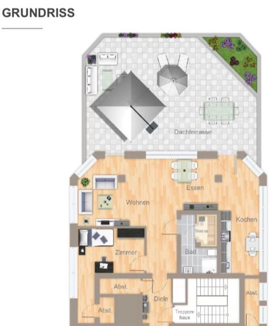 Im Herzen Von Wiesdorf- Blick Auf Das Bayer-Kreuz -Appartement Mit 2 Schlafzimmern-Fuer 3 Personen -Zentral Gelegen - Friedrich Ebert Platz 5A , 4Te Etage - Dachterrasse Und Sauna - Kaution Pflicht - Леверкузен Экстерьер фото